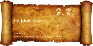 Hajduk Kevin névjegykártya